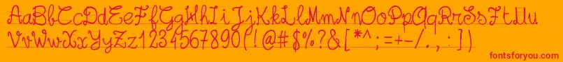 Pwschoolsout Font – Red Fonts on Orange Background