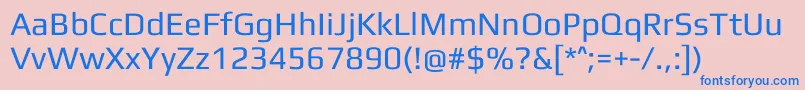 Play Font – Blue Fonts on Pink Background