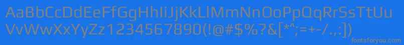 Play Font – Gray Fonts on Blue Background