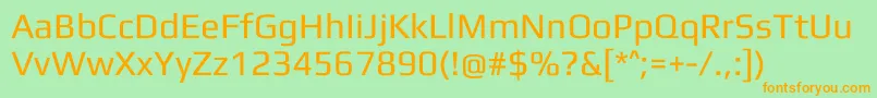 Play Font – Orange Fonts on Green Background