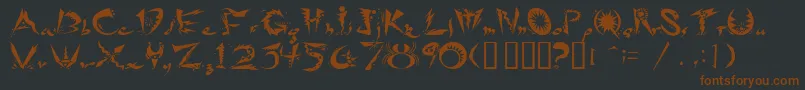 Fonte Ridicule – fontes marrons em um fundo preto