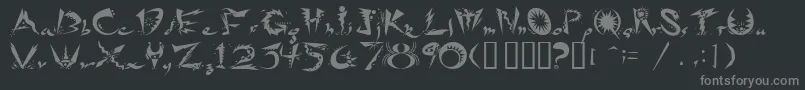 Czcionka Ridicule – szare czcionki na czarnym tle