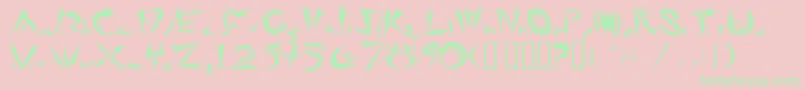 Ridicule Font – Green Fonts on Pink Background