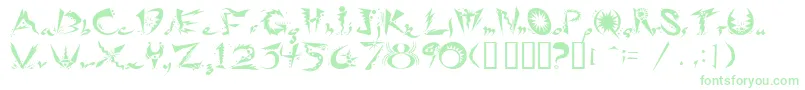 Ridicule Font – Green Fonts on White Background