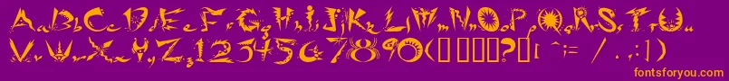 Ridicule Font – Orange Fonts on Purple Background