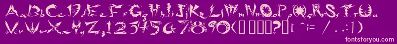 Ridicule Font – Pink Fonts on Purple Background