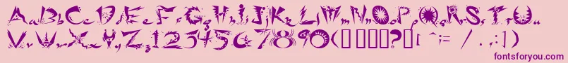 Ridicule Font – Purple Fonts on Pink Background