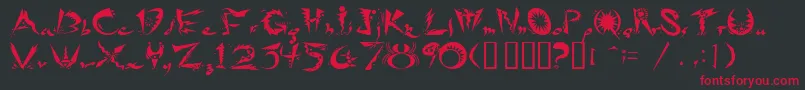 Ridicule Font – Red Fonts on Black Background