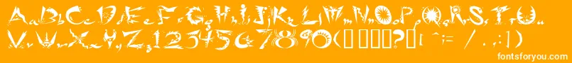 Ridicule Font – White Fonts on Orange Background
