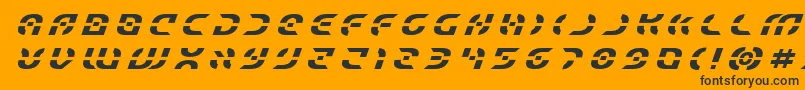 Starfightertitleital Font – Black Fonts on Orange Background