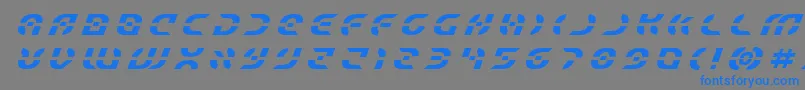 Starfightertitleital Font – Blue Fonts on Gray Background