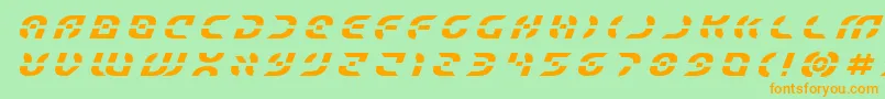 Starfightertitleital Font – Orange Fonts on Green Background