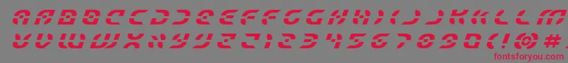 Starfightertitleital Font – Red Fonts on Gray Background