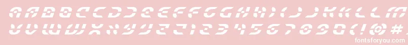 Starfightertitleital Font – White Fonts on Pink Background