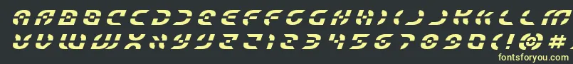 Starfightertitleital Font – Yellow Fonts on Black Background