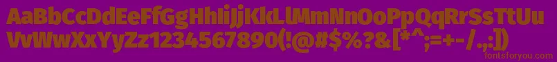 FirasansUltra Font – Brown Fonts on Purple Background