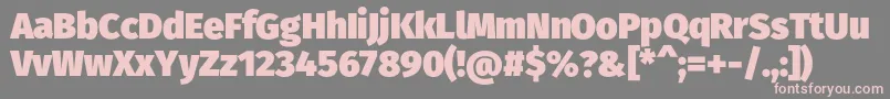 FirasansUltra Font – Pink Fonts on Gray Background