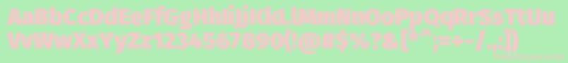 FirasansUltra Font – Pink Fonts on Green Background