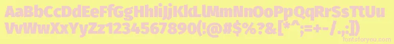 FirasansUltra Font – Pink Fonts on Yellow Background