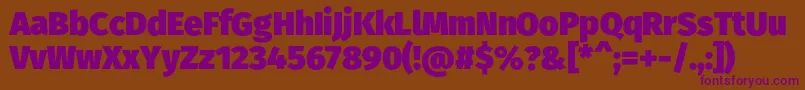 FirasansUltra Font – Purple Fonts on Brown Background