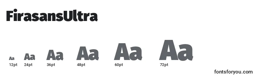 Размеры шрифта FirasansUltra