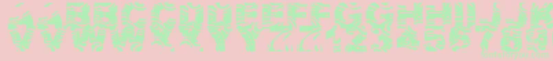 ZebraZtripez Font – Green Fonts on Pink Background