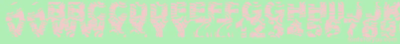 ZebraZtripez Font – Pink Fonts on Green Background