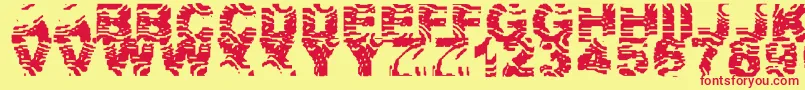 ZebraZtripez Font – Red Fonts on Yellow Background