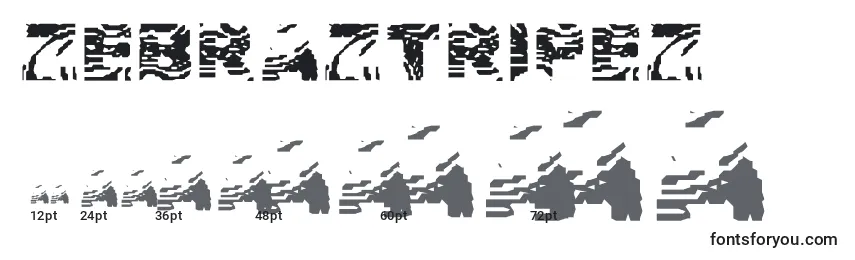 Размеры шрифта ZebraZtripez