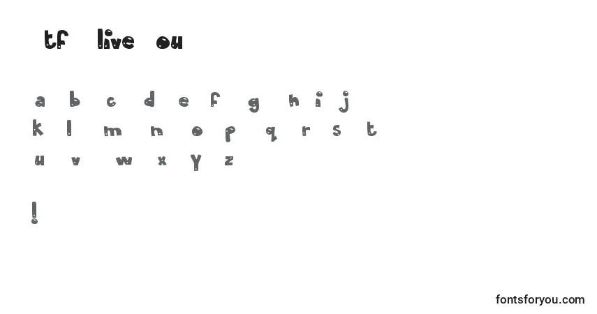 Шрифт MtfOliveYou – алфавит, цифры, специальные символы