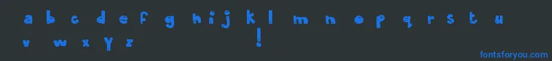 MtfOliveYou Font – Blue Fonts on Black Background