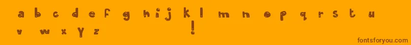 Więcej informacji o czcionce MtfOliveYou Czcionka MtfOliveYou – brązowe czcionki na pomarańczowym tle