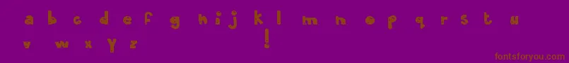 Czcionka MtfOliveYou – brązowe czcionki na fioletowym tle