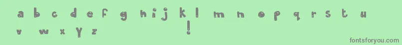 フォントMtfOliveYou – 緑の背景に灰色の文字