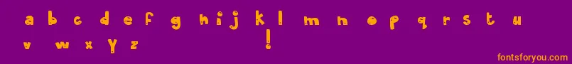MtfOliveYou-Schriftart – Orangefarbene Schriften auf violettem Hintergrund