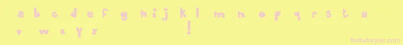 MtfOliveYou Font – Pink Fonts on Yellow Background