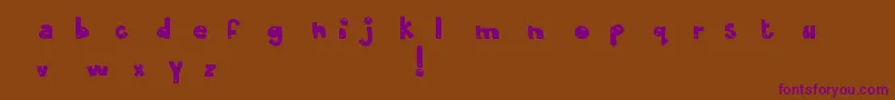 MtfOliveYou Font – Purple Fonts on Brown Background