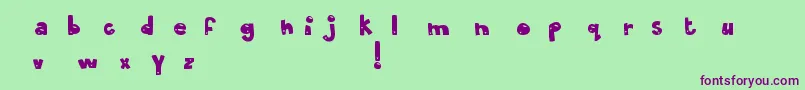 MtfOliveYou Font – Purple Fonts on Green Background