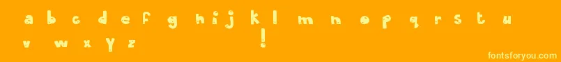 MtfOliveYou Font – Yellow Fonts on Orange Background