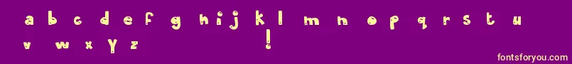 MtfOliveYou Font – Yellow Fonts on Purple Background