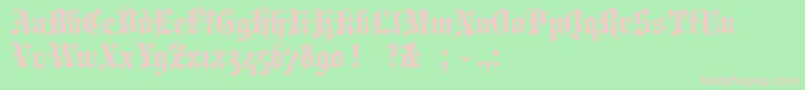 Portcullion Font – Pink Fonts on Green Background