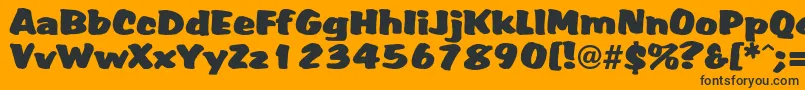 Шрифт Dsaccent – чёрные шрифты на оранжевом фоне