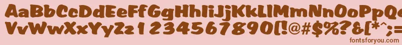fuente Dsaccent – Fuentes Marrones Sobre Fondo Rosa