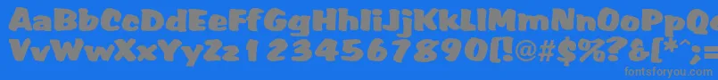 Шрифт Dsaccent – серые шрифты на синем фоне