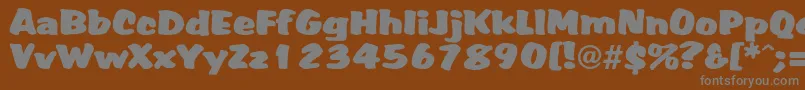 Dsaccent-Schriftart – Graue Schriften auf braunem Hintergrund