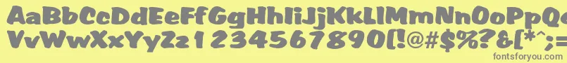 Saiba mais sobre a fonte Dsaccent Fonte Dsaccent – fontes cinzas em um fundo amarelo