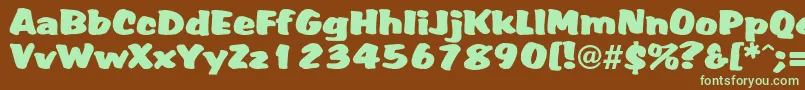 Dsaccent Font – Green Fonts on Brown Background