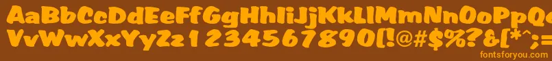 Шрифт Dsaccent – оранжевые шрифты на коричневом фоне