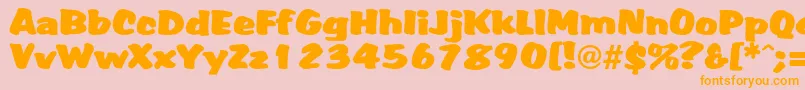 Dsaccent Font – Orange Fonts on Pink Background