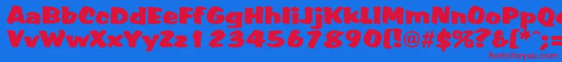 Weitere Informationen zur Dsaccent-Schriftart Dsaccent-Schriftart – Rote Schriften auf blauem Hintergrund